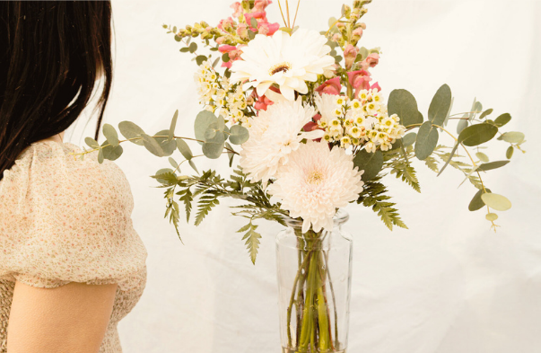 Floral arrangement in vase
